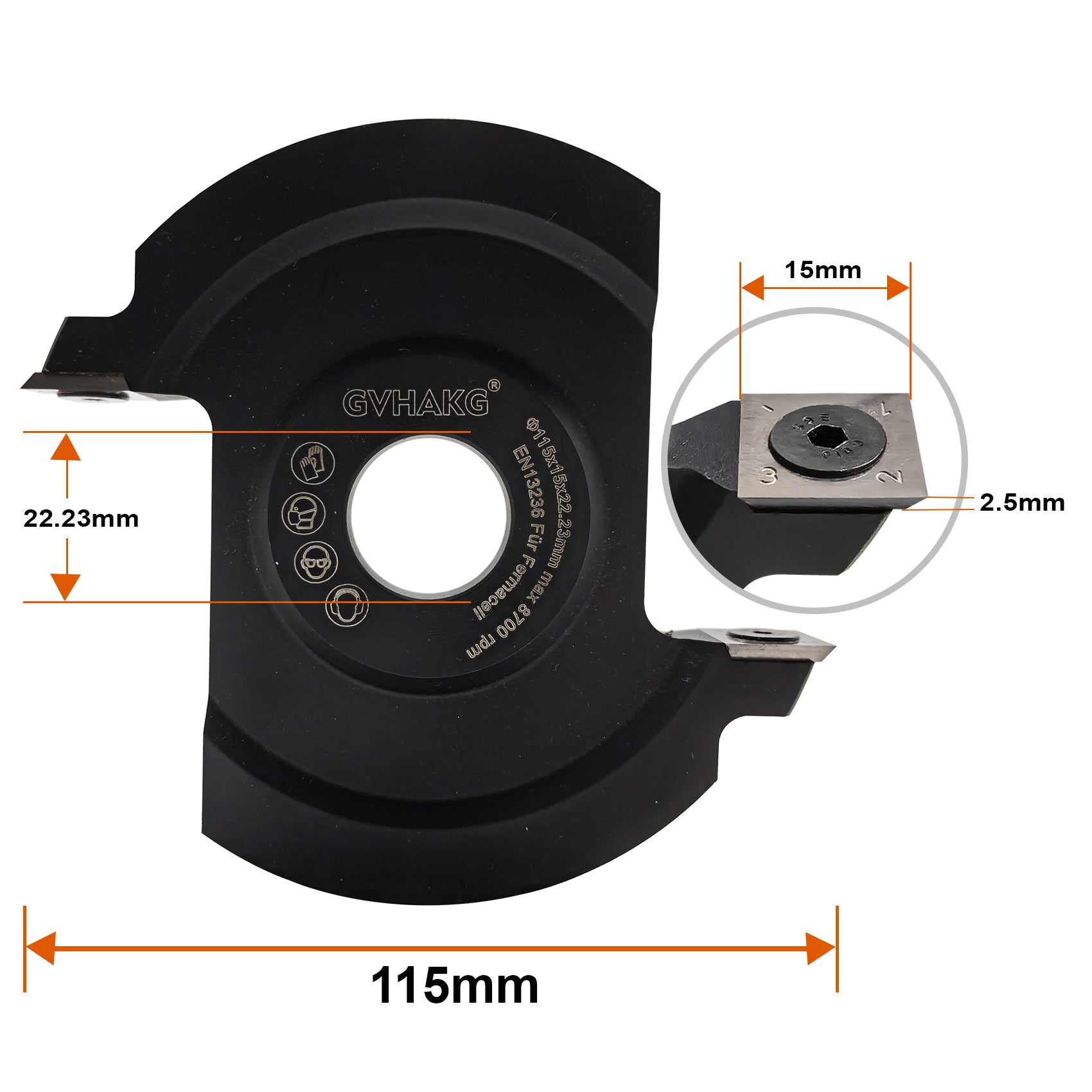 115*15*22.23mm Frässcheibe tuck point blade für Fermacell