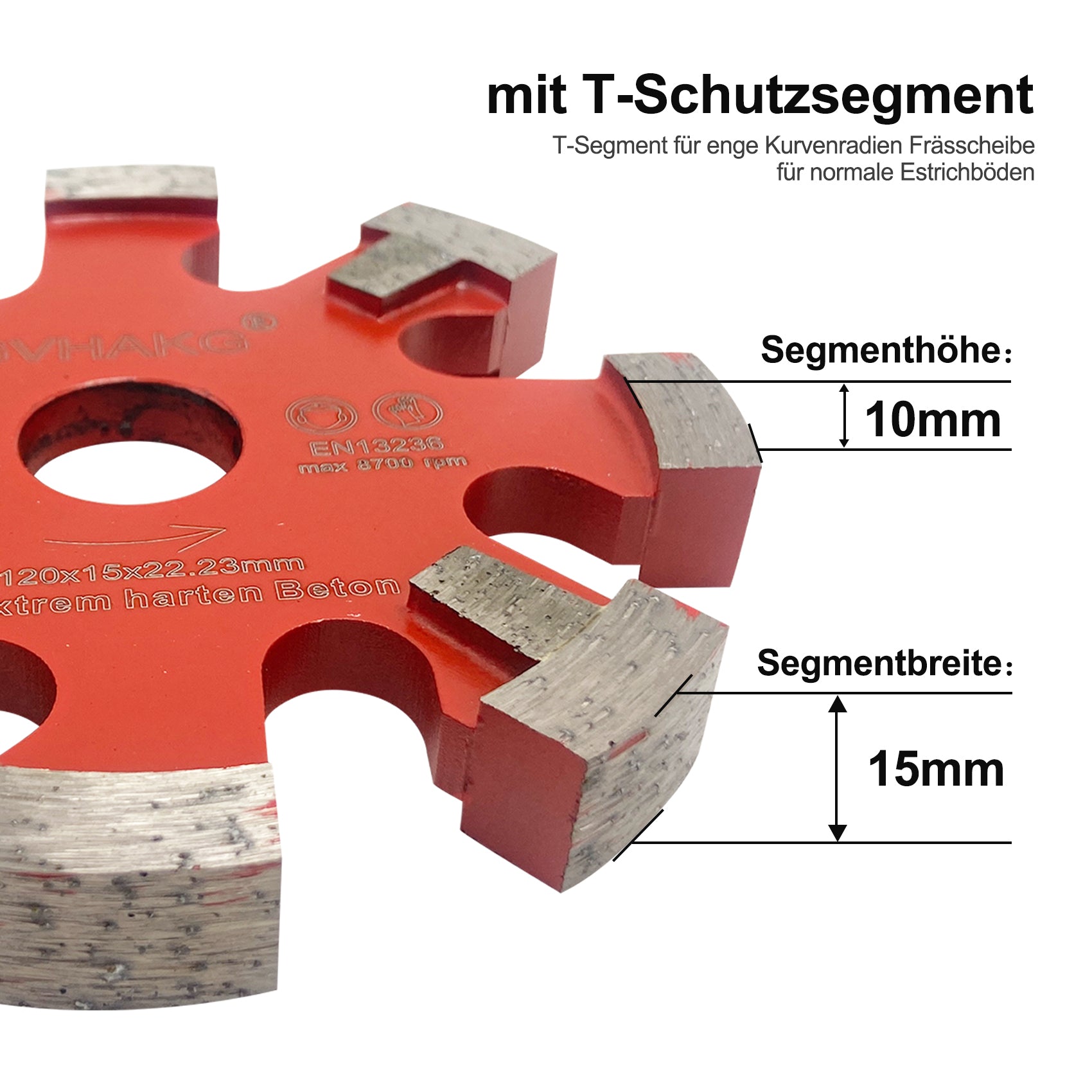 120*15*10*22.23mm Diamant Räumscheibe GVHAKG vloerverwarmingsschijf Diamant-Fräser for beton concrete floor