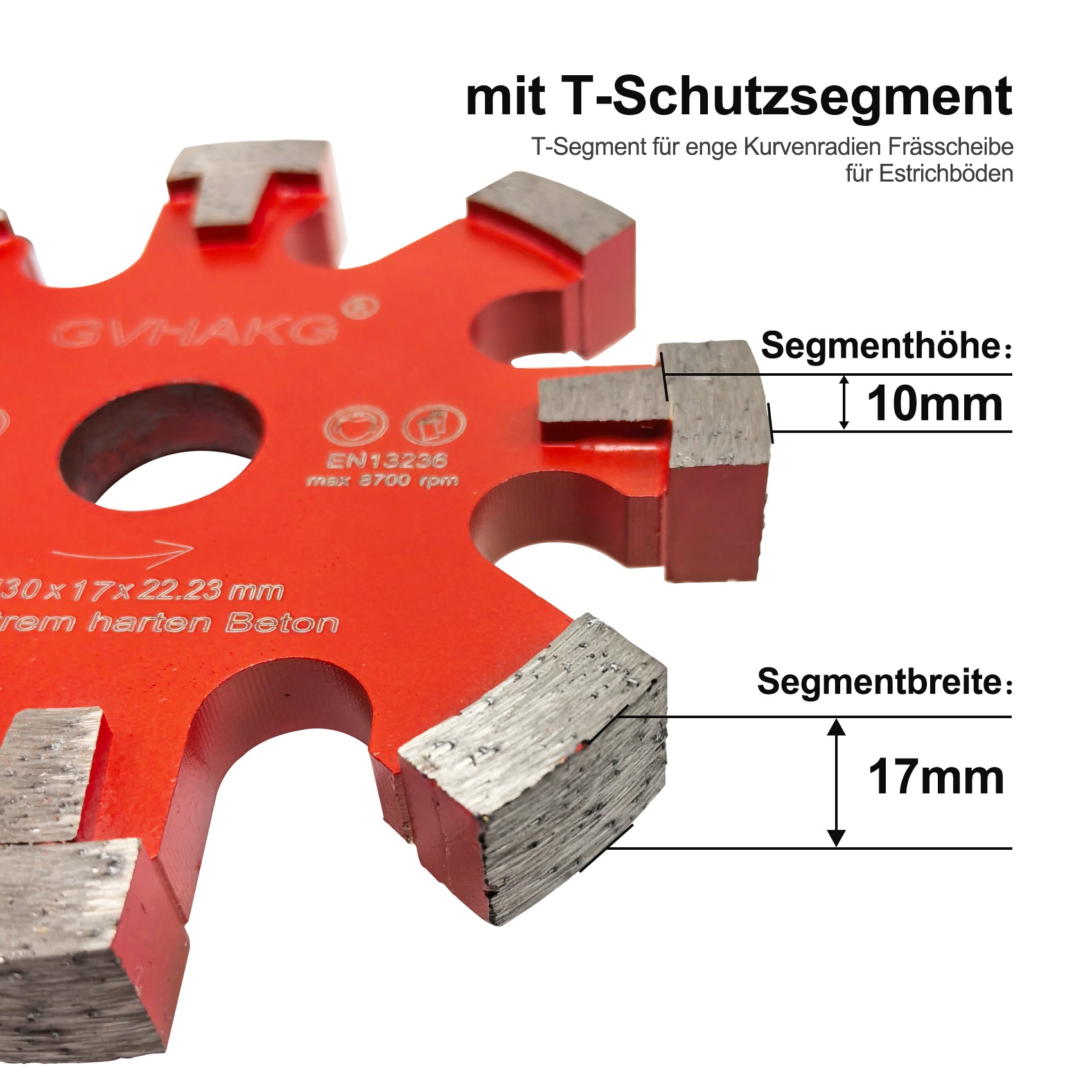 130*17*10*8T*22.23mm Diamant Frässcheibe vloerverwarmingsschijf Diamantfreesblad for beton concrete floor